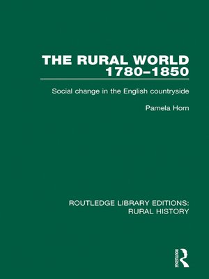 cover image of The Rural World 1780-1850